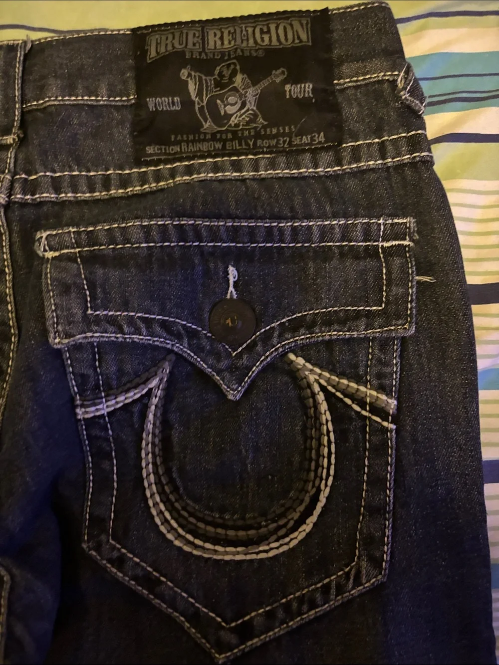 True Religion Men’s Dark Indigo Bootcut Jeans